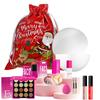 Popfeel Christmas Makeup Set Full Kit with Red Holiday Gift Bag Professional Cosmetics Eyeshadow Palette Lipstick Lip Gloss Concealer Gift for Women