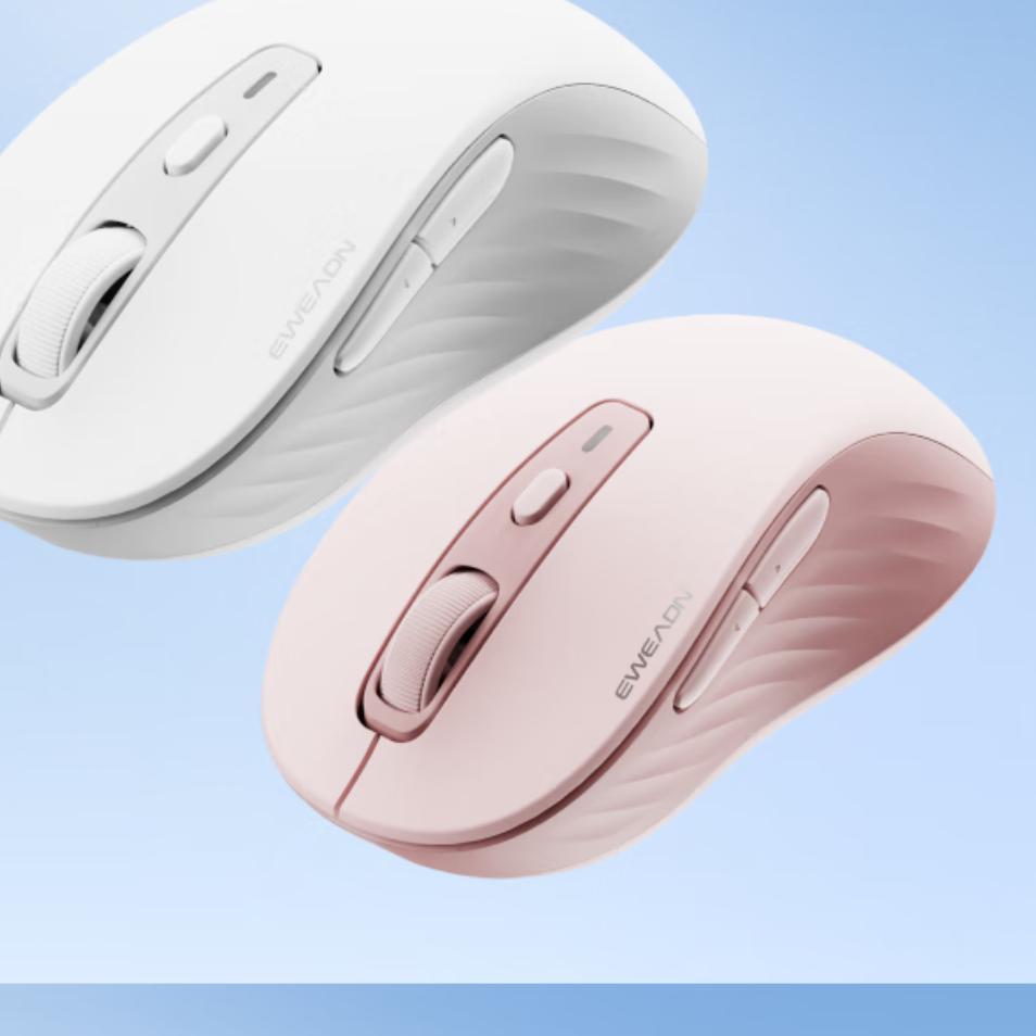 EWEADN C1 Wireless Bluetooth Dual-Mode Mouse Rechargeable Silent Ergonomic Compact Portable Office Gaming Laptop Tablet