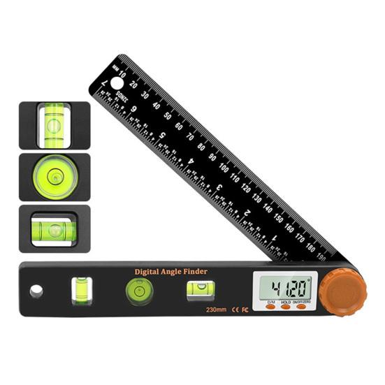 Высокоточный ЖК-дисплей спиртового уровня 4 в 1, цифровой угловой измеритель уровня, аксессуары для дома