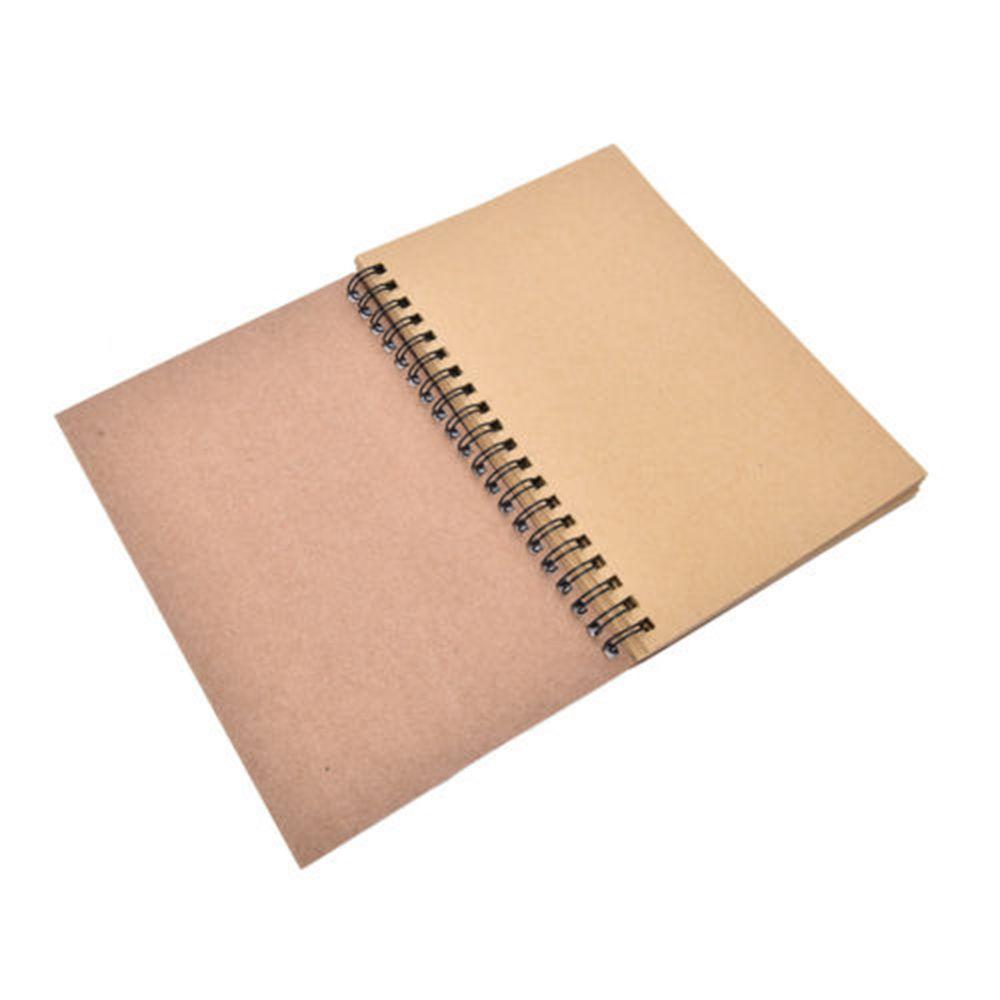 Kids Gift Retro Sketch School Stationery Coil Spiral Bound Notebook Art Paper Sketchbook Crafts