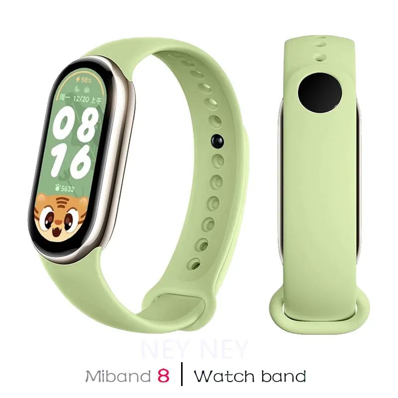 Спортивный ремешок для Mi band 8-8 NFC Замена miband9/8 силиконовый Браслет водонепроницаемый Браслеты для часов умный mi band 9 Аксессуары