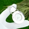 925 Silver Round Solar Moss Opal Gemstone Daughter Birthday Engagement Pendant