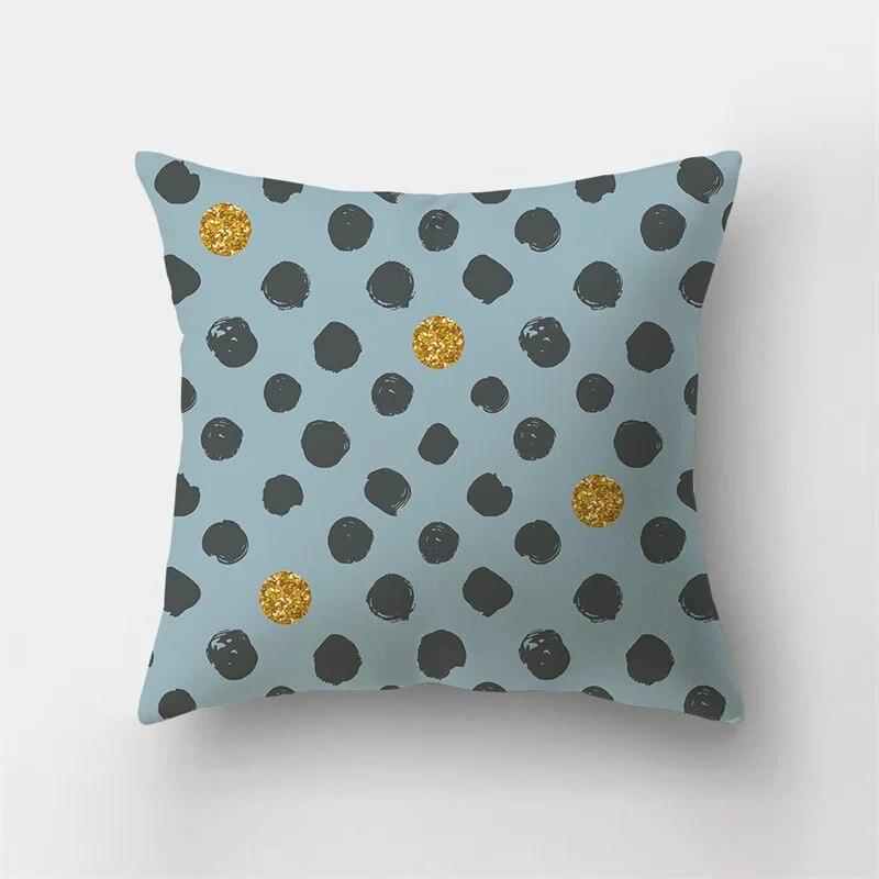 45x45cm Sea Blue Alphabet Pillowcase Pineapple Leaf Plant  Sofa Office Seat Car Cushion Cover Home Decor