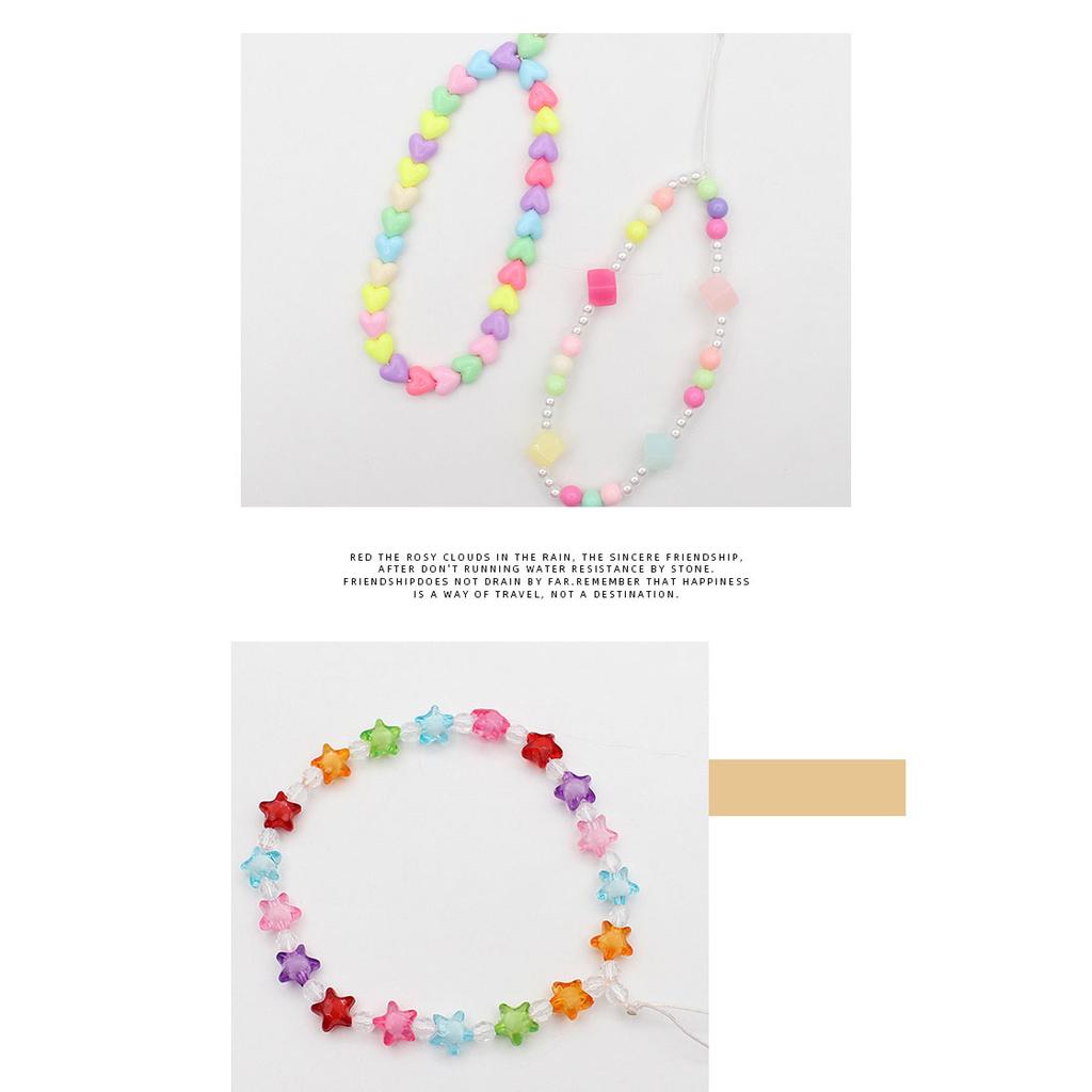 Симпатичная короткая подвеска для мобильного телефона в виде смайлика в виде звезды из мягкой глины разных цветов, бисер, ювелирное изделие.