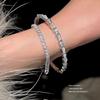 Spirit Snake Shaped Snake Bone Bracelet Texture Bracelet Zircon Ins Light Luxury Adjustable Bracelet