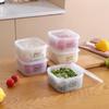 Transparent Fresh-Keeping Storage Box for Onions, Ginger, and Garlic - Plastic Refrigerator Organizer for Fruits and Vegetables