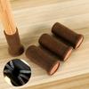 4 Pcs/set Knitted Silent Furniture Legs Socks High Elastic Feet Socks Floor Protectors with Anti-Slip Pads Thick Chair Feet Cover