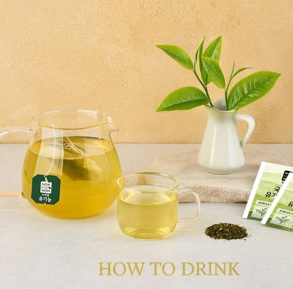 Nokchawon Organic Pure Green Tea 50 Tea Bags — Clean & Refreshing Organic Tea