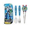 Leburn Hello Carbot 12 Comprehensive Proofreading Chopsticks Set, Mixed Colors, Chopsticks + Spoon + Fork + Case