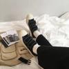 Весна Осень Новые студенческие парусиновые туфли Корейская версия Wild Casual Look & Loop Flat Shoes Platform Sneakers Women Vulcanized Shoes5