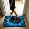 Коврик для пола 3D Оптическая иллюзия Реалистичный эффект дыры Дверной коврик Интерактивный коврик для питомца Декорация для гостиной, прихожей, входа
