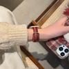 Xmas Style Wool + Leather Strap for Apple Watch Ultra 3 2 1 49mm / Series 11 10 46mm / 9 8 7 45mm / SE3 SE2 SE 6 5 4 44mm / 3 2 1 42mm Watch Band