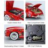 1/24 Scale BENZ 300SL Toys Cars Alloy Diecast Model 4 Doors Opened Front Wheel Steering Sound Light Vehices for Children's Gift