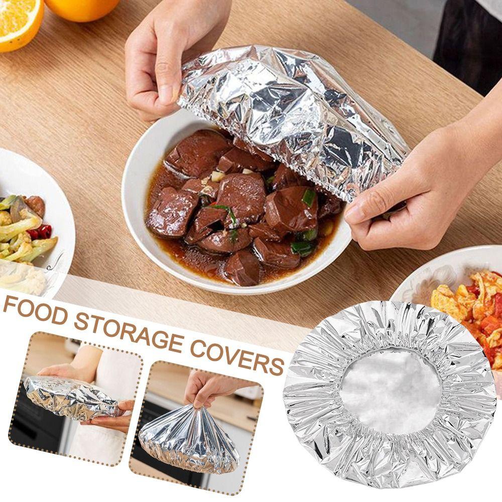 10/20Pcs Reusable Aluminum Foil Covers Thickened Food Covers Food Storage Covers Kitchen Storage