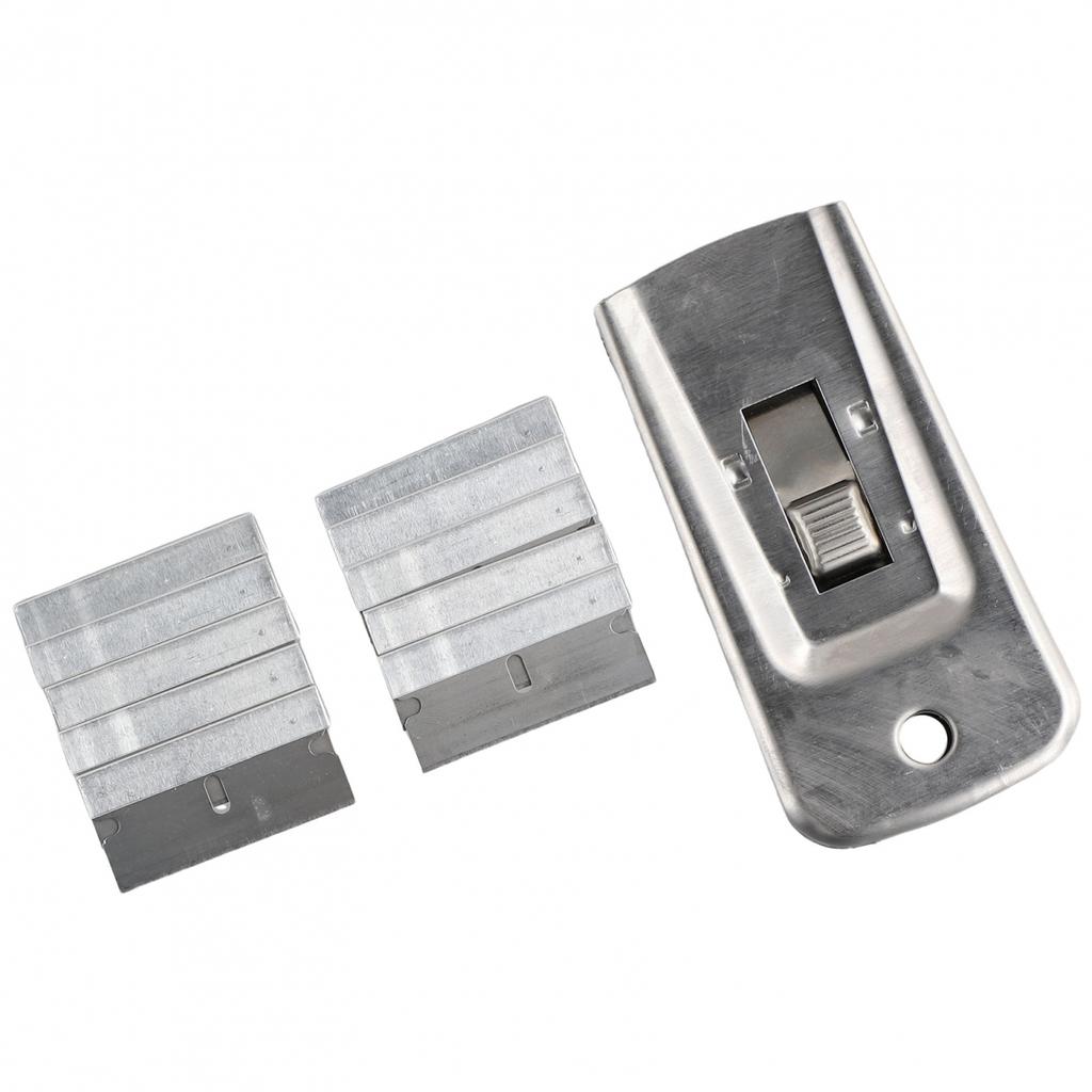 Ручной скребок со стальными лезвиями и 10 сменных лезвий для уборки дома