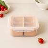 Maximize Your Meal Prep: Divided 4-Compartment Square Food Container (1.1L)