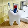 Пластиковый держатель с мотивом зуба для зубных щеток, ручек и принадлежностей для макияжа