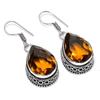 Honey Topaz Gemstone Handmade 925 Sterling Silver Jewelry Earring 1.50