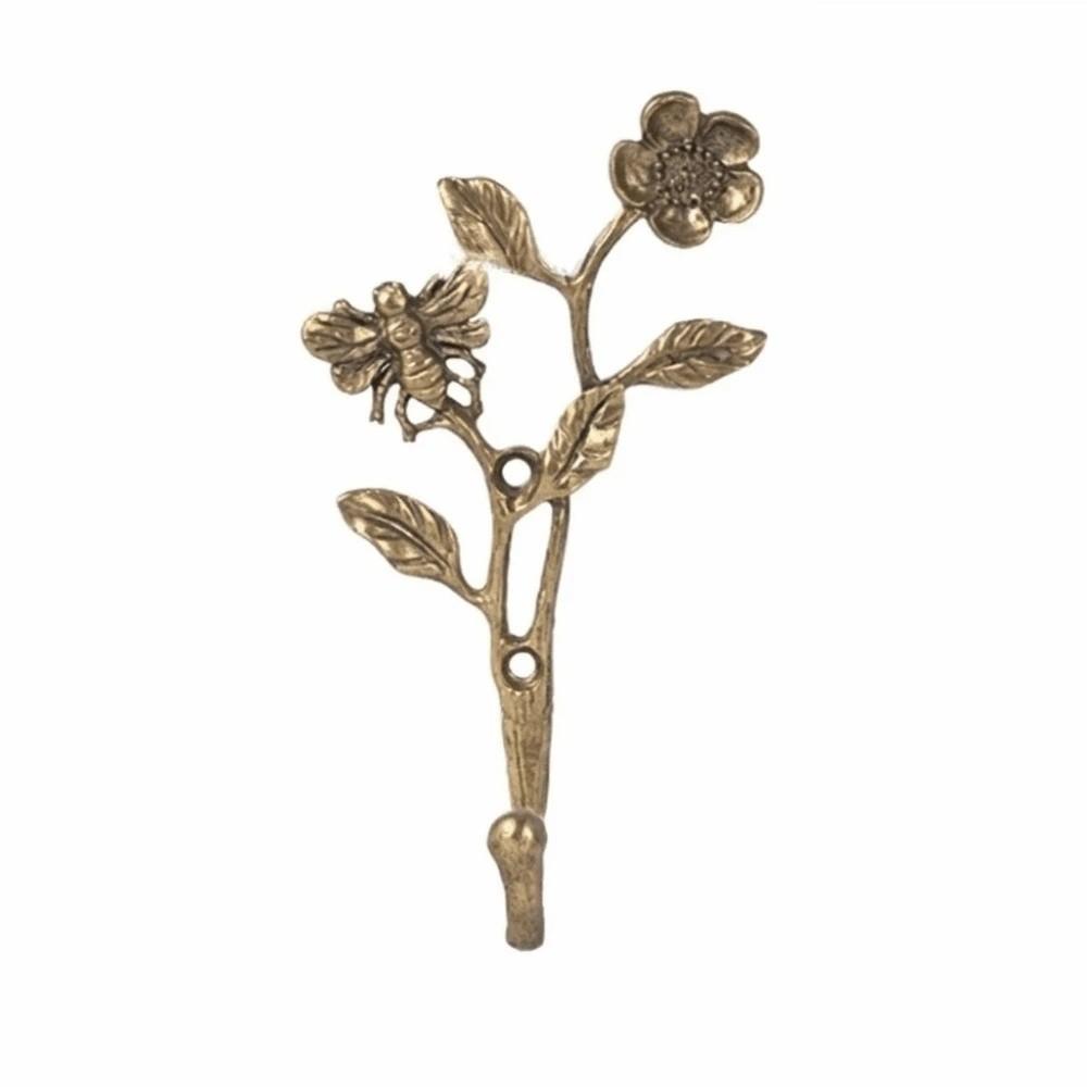 Golden Finish Zinc Zinc Alloy Wall Hooks Elegant Design Decorative Hanger Set  Household Daily Use