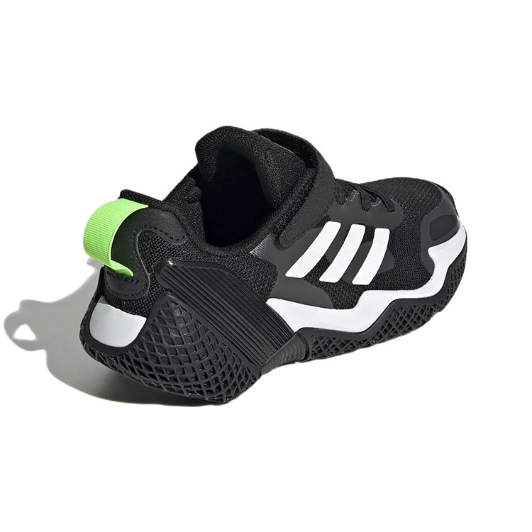 Adidas 4uture Runner Sport J Black White Kids Sneakers Core-Black Footwear-White Bright-Green GZ1048