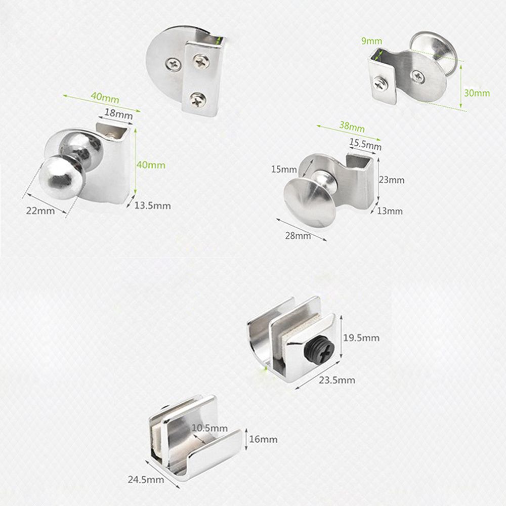 No Drilling Board Support Plank Clip Glass Clamp Glass Door Handle Door Clips Cabinet Drawer Pull
