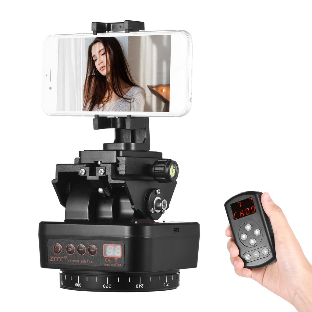 ZIFON YT-1000 2.4G Wireless Control Automatic Tripod Head 360 Degrees Rotatable Motorized Panoramic Head
