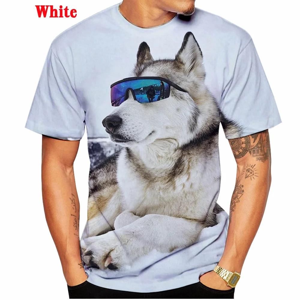 Летняя мужская детская забавная футболка с изображением сибирского хаски модные топы футболки мужская винтажная одежда с коротким рукавом повседневная стильная уличная одежда