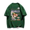 Plus Size Japanese-style Anime O-neck T-shirt Short-sleeved Fashion Harajuku Shirt Cotton Unisex Oversized Men's Women's T-shirt