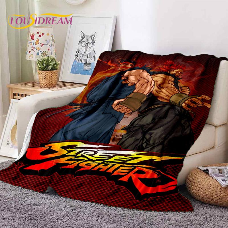 Последние Ретро Игры Street Fighter SF Мягкие Одеяла, Теплое Пледное Одеяло Удобное Одеяло для Пикника Кроватей Дивана Домашней Спальни