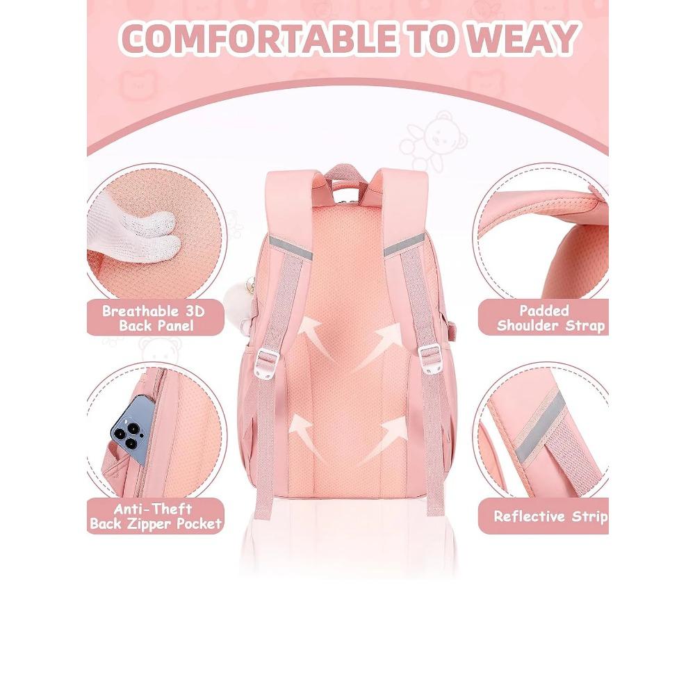 Девушка розовый школьная сумка рюкзак колледж рюкзак для подростков женщин детей женский школьный рюкзак начальная высокая сумка рюкзак подростков ребенок