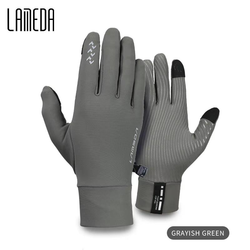 LAMEDA Winter Cycling Gloves for Men Thermal Bike Gloves Touchscreen Anti-Slip Full Finger Mountain Road Bicycle Riding Gloves