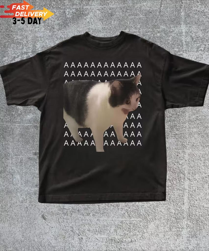 Screaming Cat MemeTShirtFunny Internet Meme TeeSilly Cat ShirtGag Gifts ShirtSilly Gift Graphic Meme Shirt