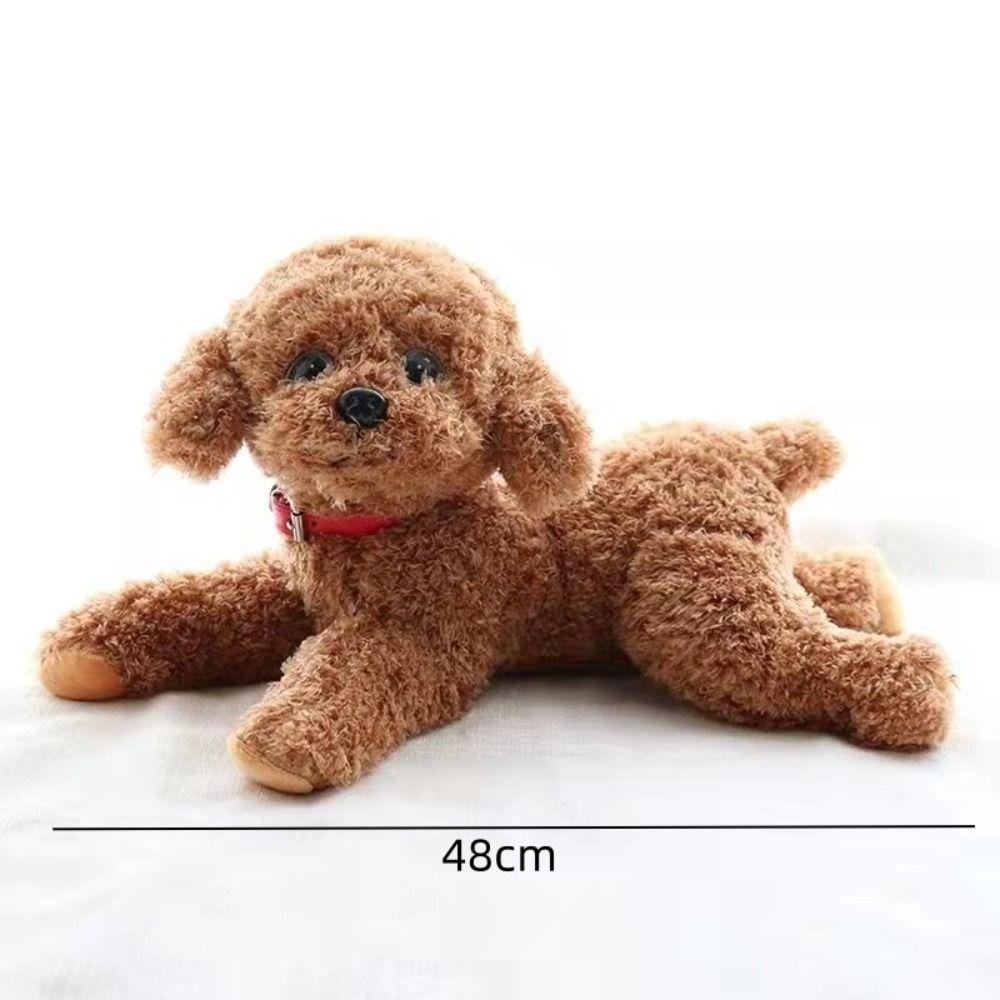 Плюшевая игрушка-симуляция собаки, лежачий стиль, плюшевые игрушки пуделя, мягкие куклы-щенки, украшение для дома