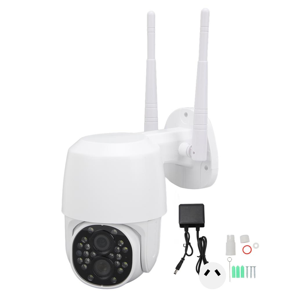 Dual Lens Security Camera 2 Way Talk 15X Zoom Color Night Vision Auto Tracking WiFi Surveillance