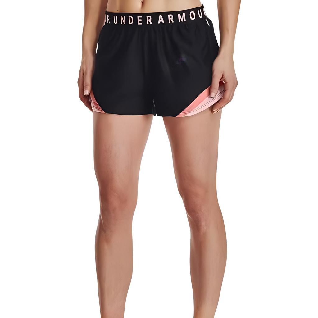Under Armour Sports Shorts Women's Black Moderate Wide Leg Pants Unisex 1360940-003