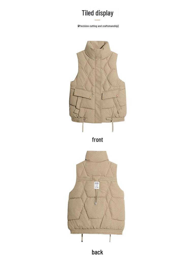 Женский пуховый жилет большого размера - Теплый, модный и без рукавов для осени/зимы