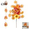 Autumn Floral Arrangements for Home Decor Fall Artificial Maple Leaves Branch, Fake Stem with Sunflower, Berries, Rustic Farmhouse Table Pumpkin,