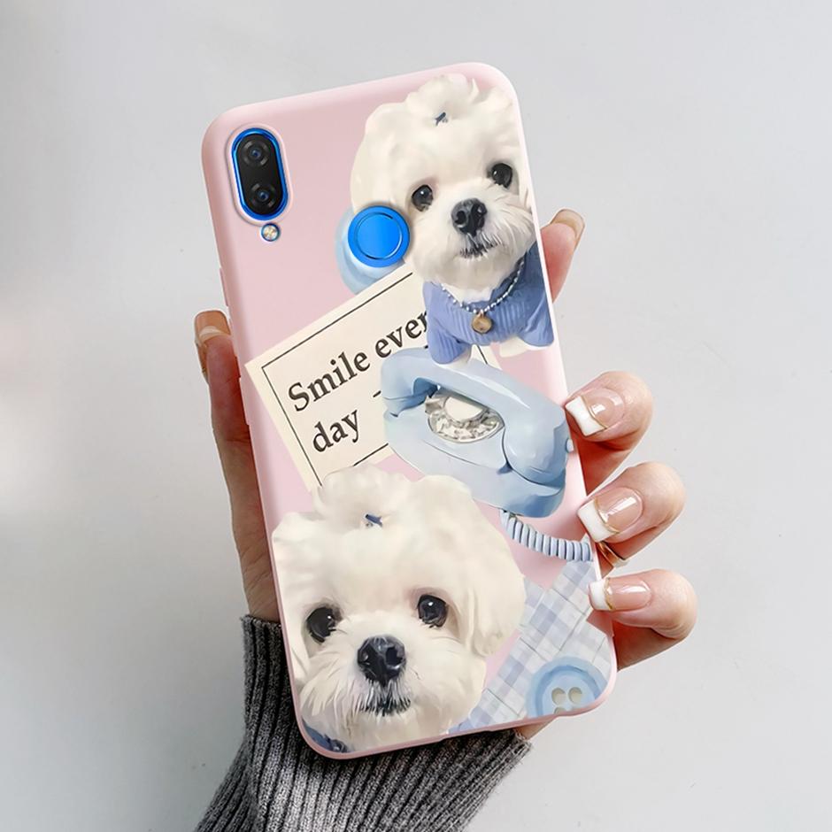 Cute Rabbit Photograph Phone Case For Honor 10 Lite Liquid Silicone Cover Shell For Huawei P smart 2019 Graffiti Bumper