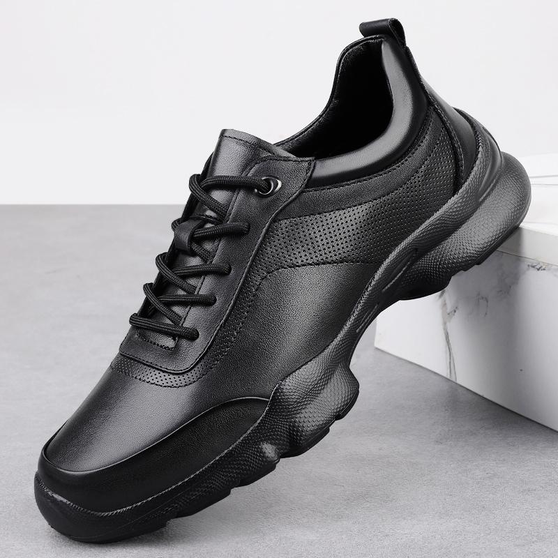 Fashion Luxury Brand Genuine Leather Men's Casual Trainers Non Slip Outdoor Casual Shoes Man Classic New Handmade Leisure Walk Sneakers