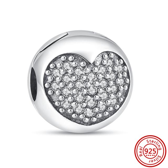 100% стерлингового серебра 925 пробы, прозрачный циркон, снежинка, гербарий, кластер, кулон, бусины, подходят для браслетов, ювелирных изделий