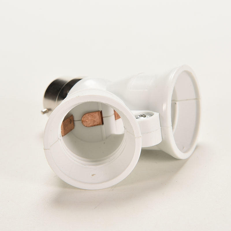 B22 в 2 X E27 байонетный патрон для лампочки адаптер-разветвитель винтовой разъем