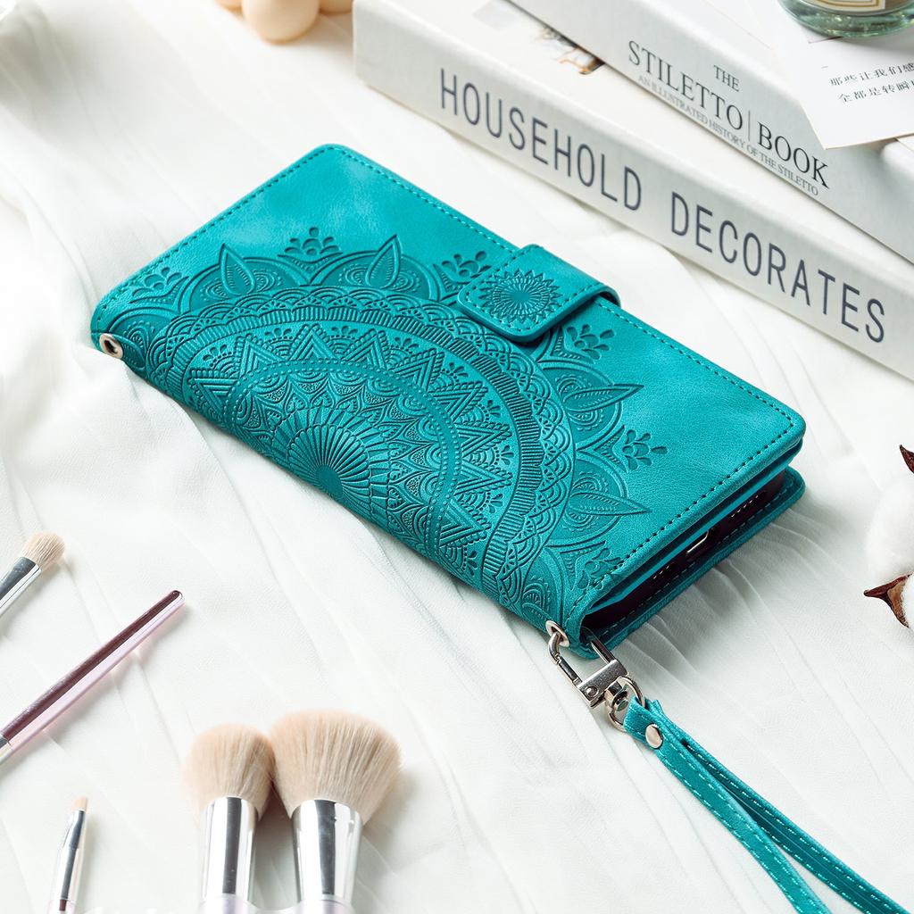 For Xiaomi Redmi Note 13 Pro 4G/Poco M6 Pro 4G Case PU Leather Flower Pattern Phone Cover