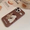 Применимо к 13 iPhone 15 Promax Коричневый щенок 16 Philin 11 Осень и зима Милый 14 Матовый