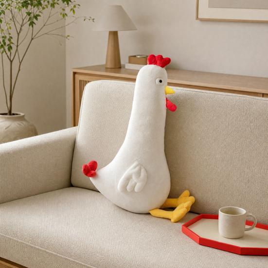 Chick Plush Pillow, Long Body Stuffed Animal for Sleeping, Soft Body Pillow for Adults, Removable Hugging Toy for Bed