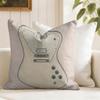 Vintage Color Guitar Fender Cushion Cover Summer Linen Pillow Case Organic Fabric Cushion Cover DoubleSided Sofa Home Decor