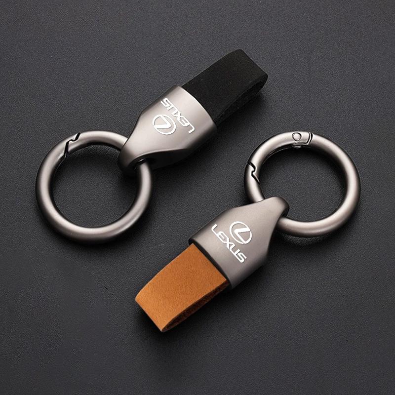 Suede/Metal Key Chain Car Keychain Key Ring Holder For Lexus GS IS LS500h ES260 ES300h RX350h NX260 UX260 LM LC RZ450e TX CT200h