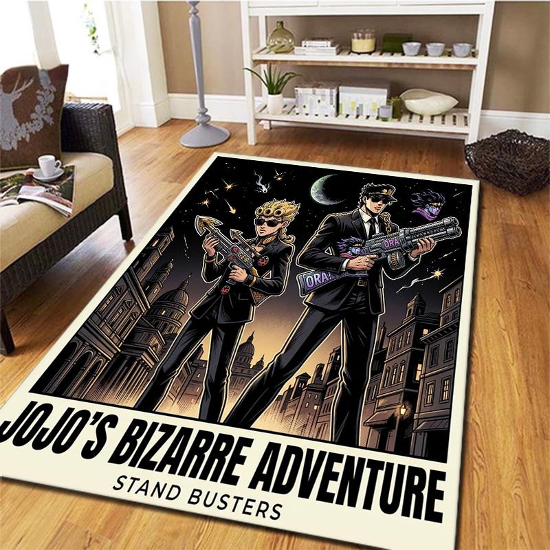 Ковер Jojo'S Bizarre Adventure для гостиной, спальни, дома, украшение дивана, детский игровой, нескользящий коврик для пола