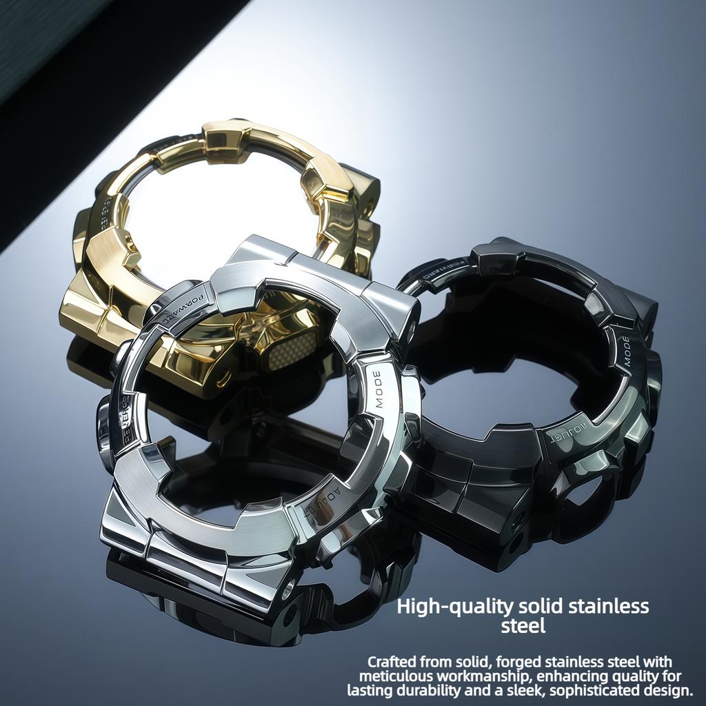 НОВЫЙ Комплект для модификации GM-110B Ремешок Корпус Для Casio G-shock GM-110 Мужской Модифицированный Корпус из нержавеющей стали Ремешок для часов Металлический Браслет С инструментами