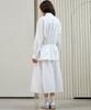 Mite Texture Block Shirts Dress_Ivory