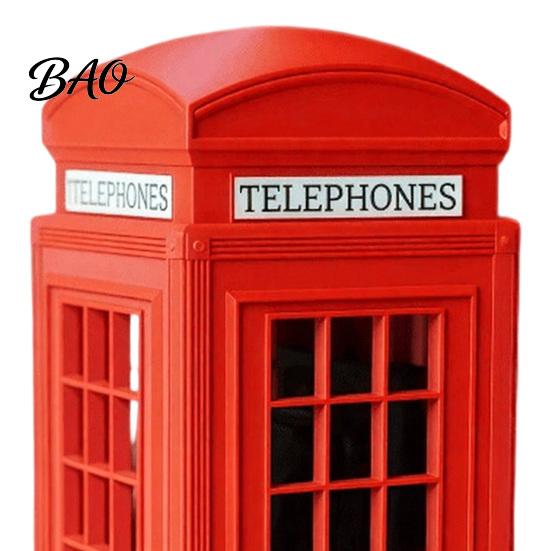 Environmentally Friendly PLA Holder British Phone Booth Stand, 3D Printed Holder, Novelty Family Game Night Station Smartphone Lock?Up Box